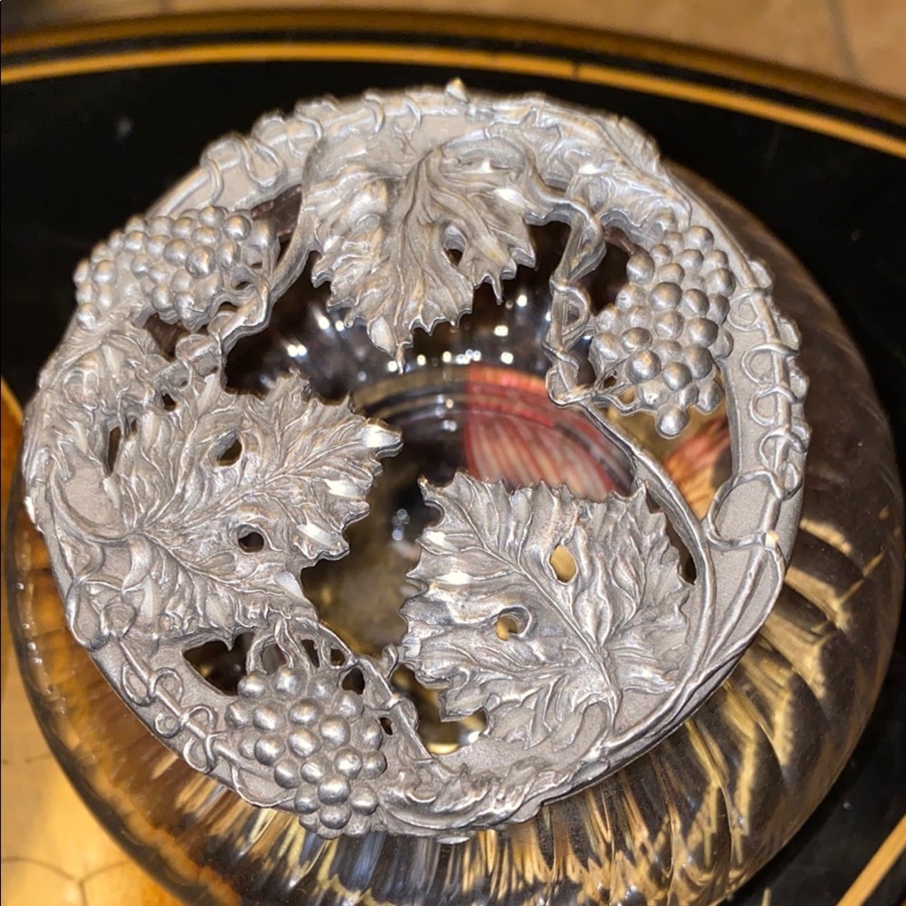 BX46 Vintage Elegant Silver and Glass Decorative Potpourri Bowls - Picture 4 of 7